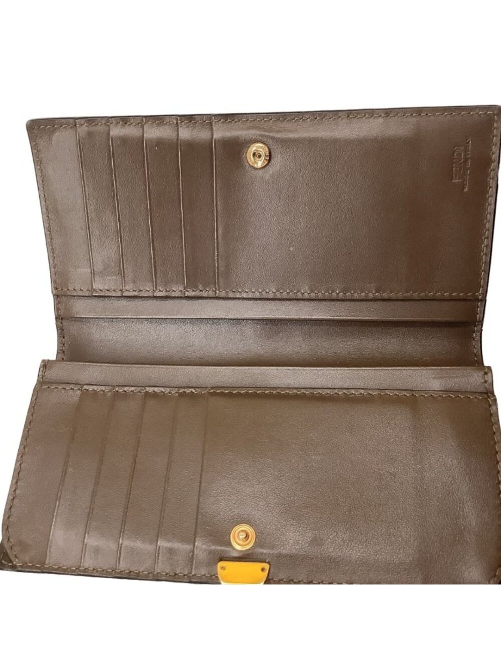 Fendi Wallet Micro FF Pattern Brown - Picture 5 of 7